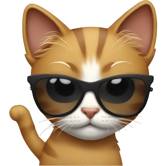 Cat with sunglasses emoji