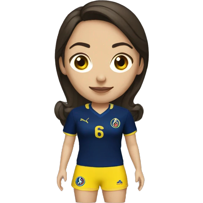 Brunette lady wears jersey of Club America  emoji