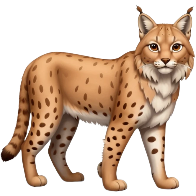 Eurasian Lynx in the snow beautiful aesthetic scenery (full body) emoji