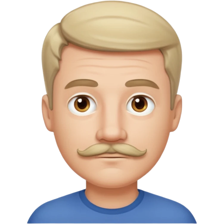 White man mustache emoji