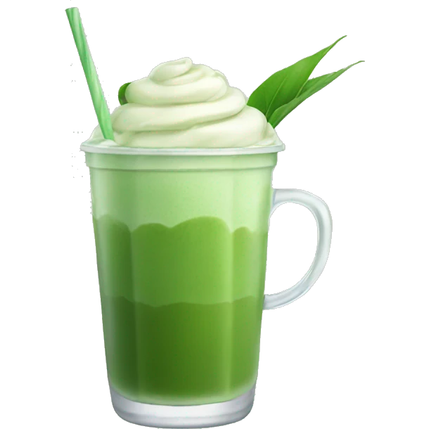 Iced matcha latte emoji
