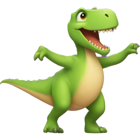 dancing dino emoji