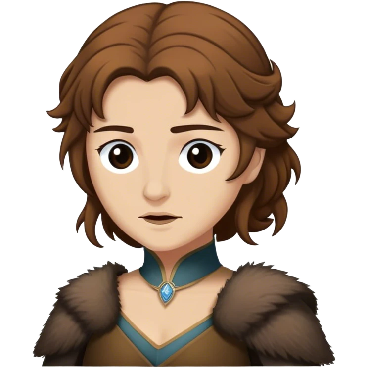 joyeuse frey from game of thrones, brown hair emoji