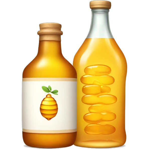Bottle of alcohol with honey  emoji