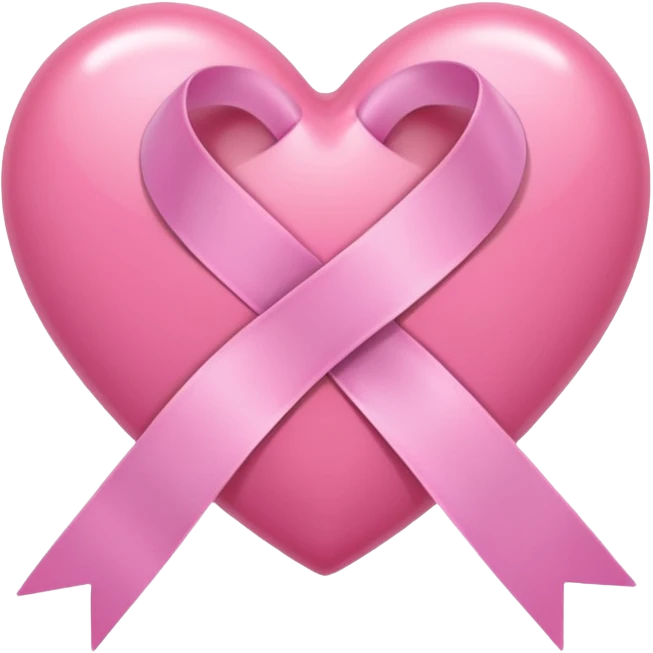 a pink heart with a pink ribbon around it  emoji