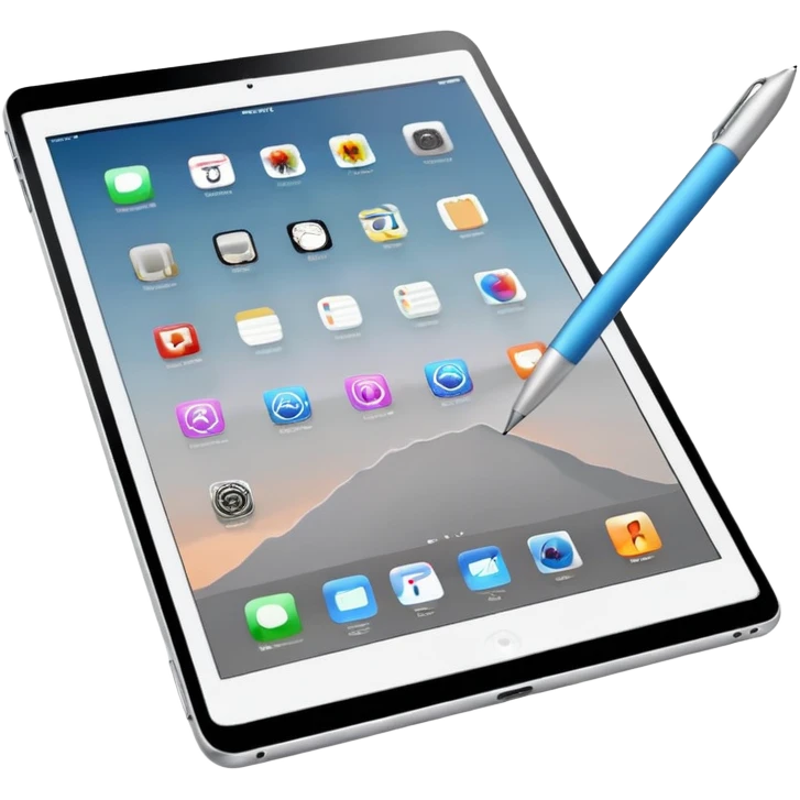ipad and apple pen emoji