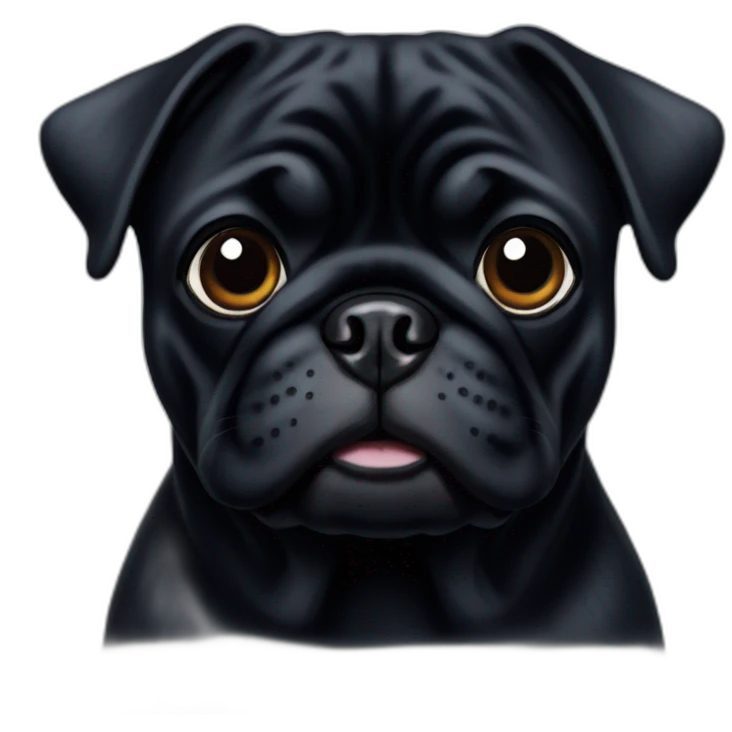 all-black-pug-face emoji