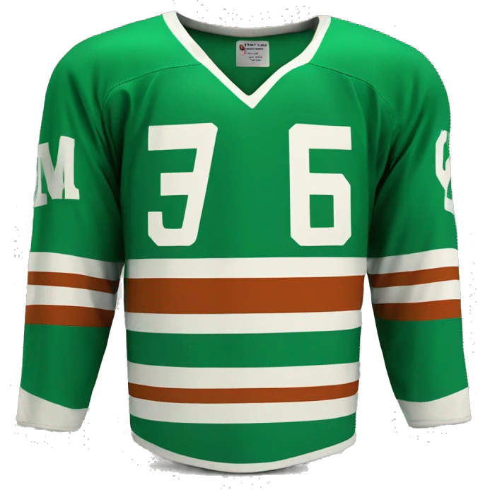 vintage hockey jersey green color no stick emoji