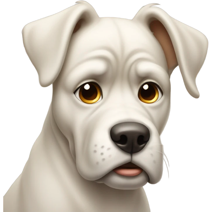 Dog frowning emoji