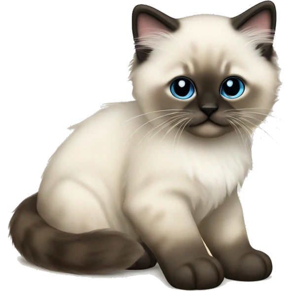 Seal colorpoint ragdoll kitten emoji