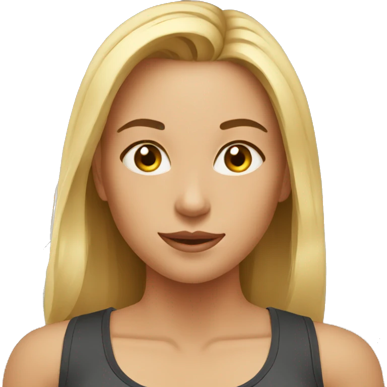 young lady at the gym emoji