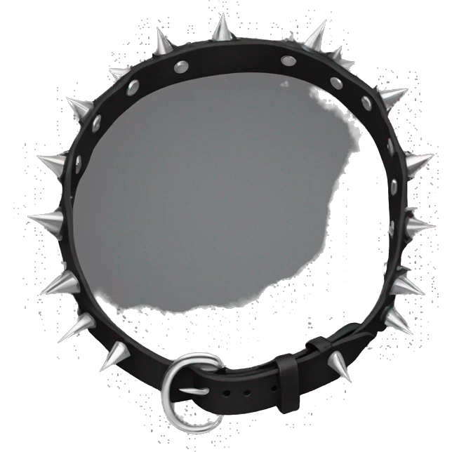 Black spiked dog collar emoji