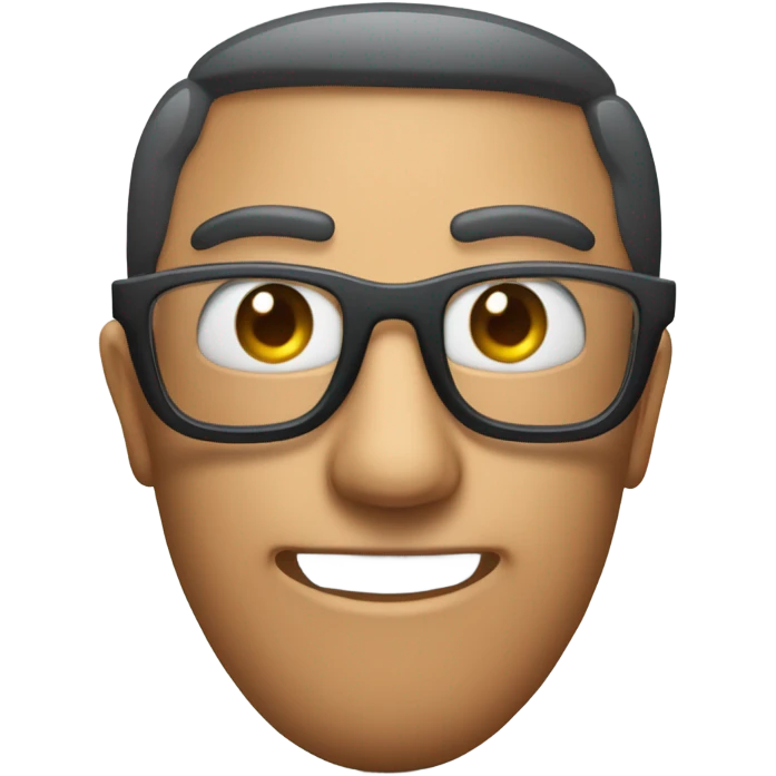 caja inteligente con lentes arriba de un corazon gigante emoji