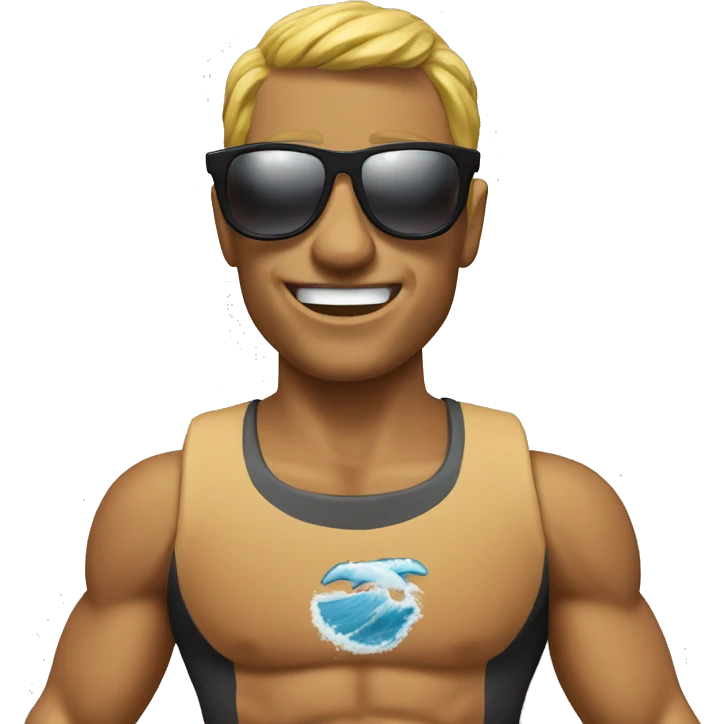 Tex surfing whit sunglasses  emoji