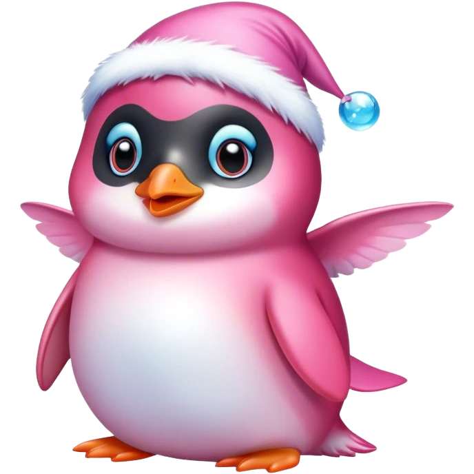 Pink fairy penguin emoji