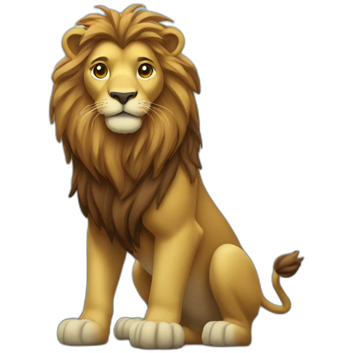 Lion sur une montagne emoji