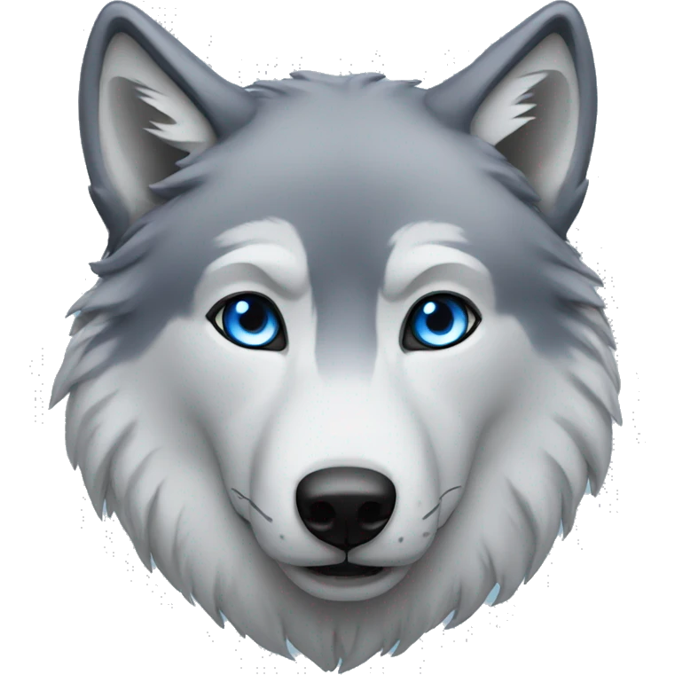 Wolf blue eyes emoji