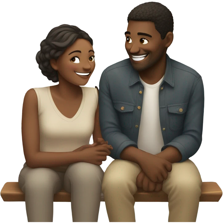 smiling couple indoors together emoji