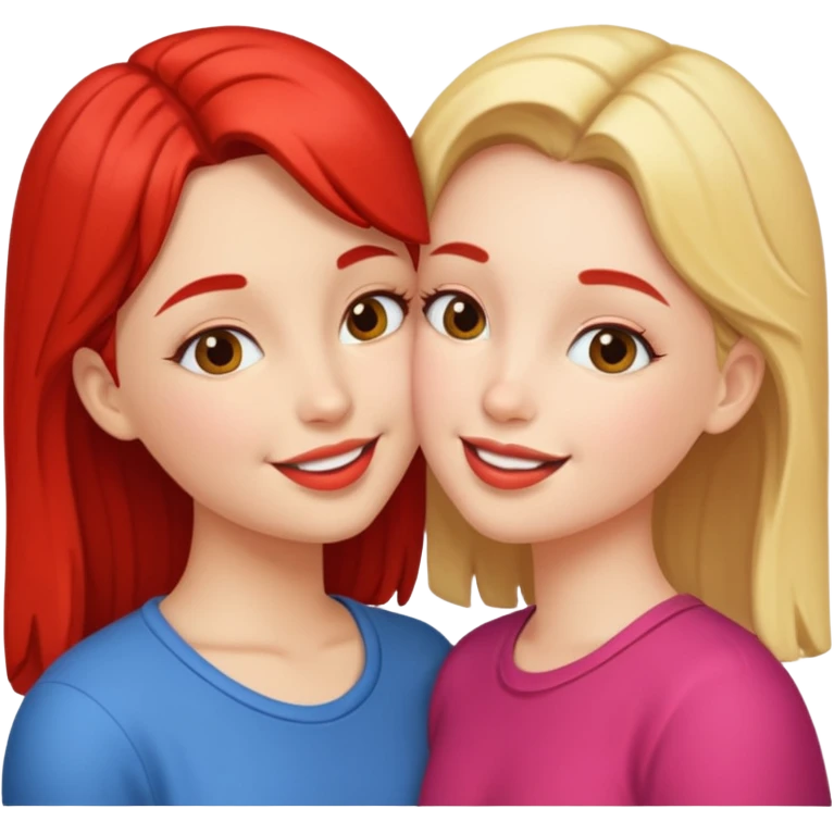 2 girls kissing each other emoji