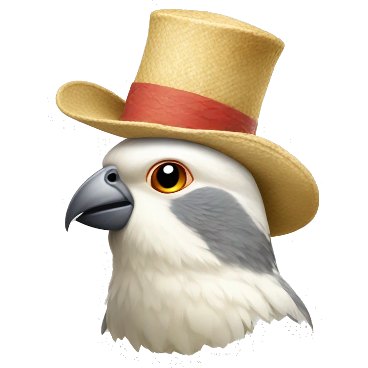 cockatiel in a hat emoji
