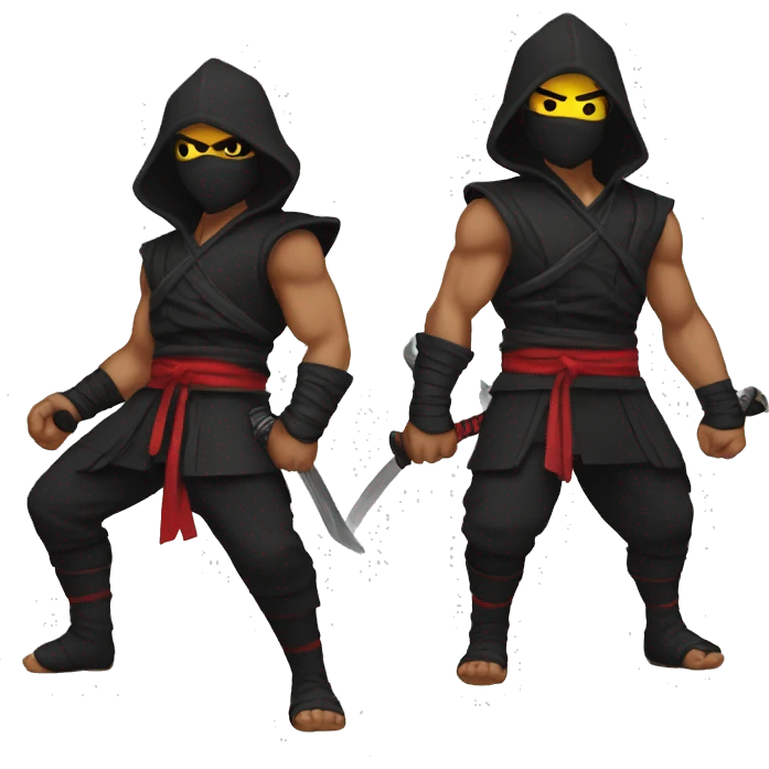 Ninja y diablo emoji