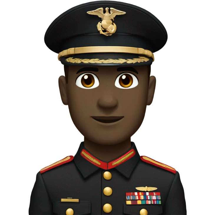 Marine corps dress blues tan skin emoji