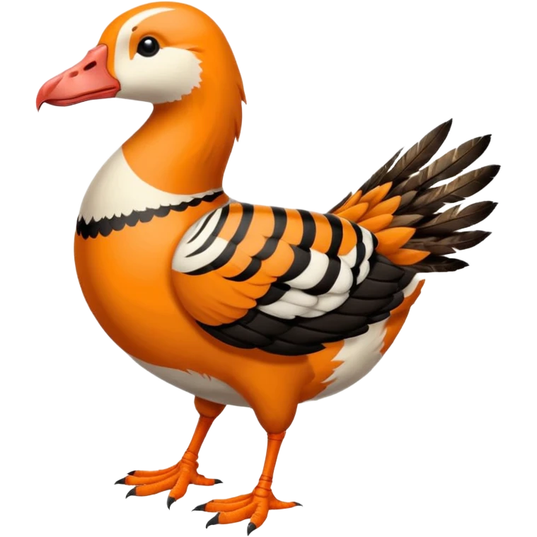 A fusion of a goose and a tiger emoji