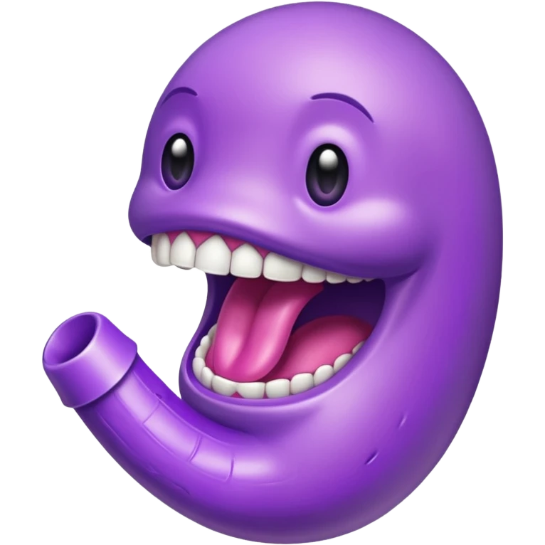 Big dildo inside a magical mouth emoji