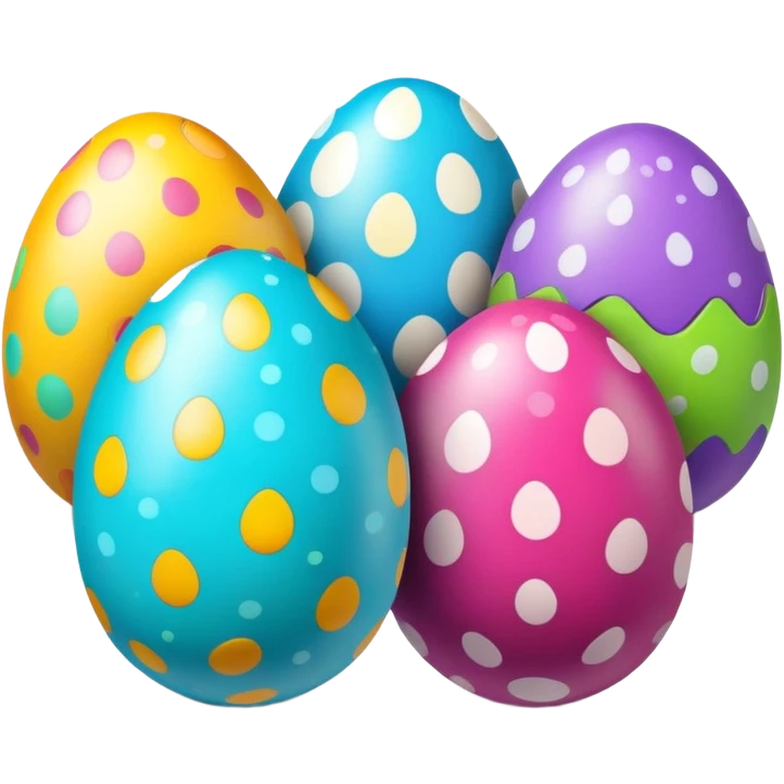 colorful decorated Easter eggs emoji