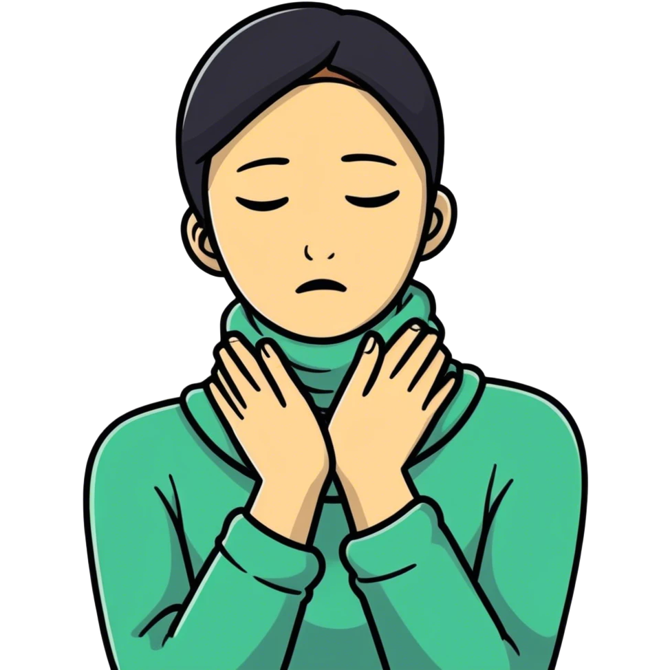 hands around neck guy  emoji