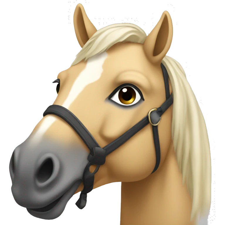 Cheval beige qui se cabre emoji