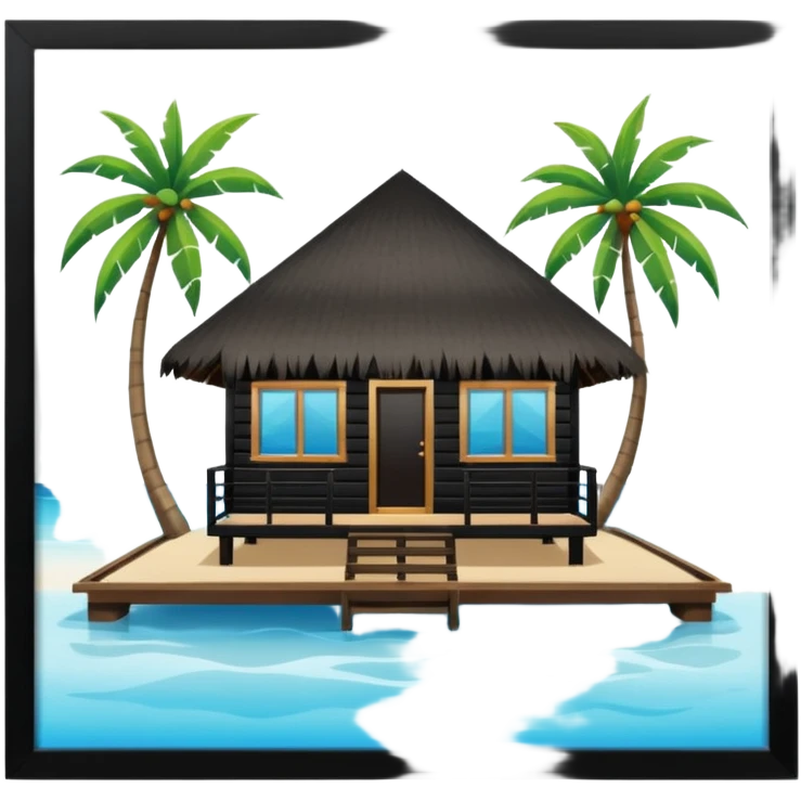 maldives hotel room hut on water  emoji