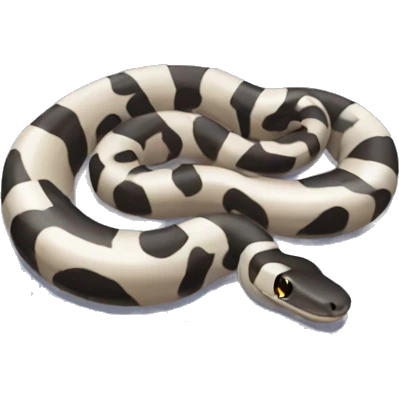 Pied Snake curled up emoji