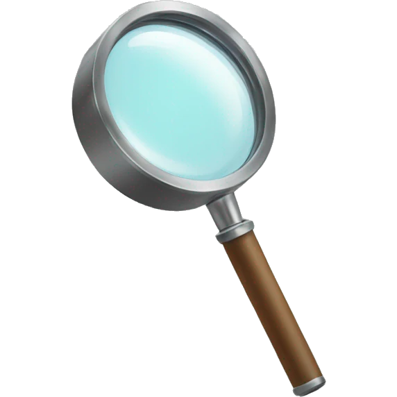 Magnifying Glass Tilted Right emoji