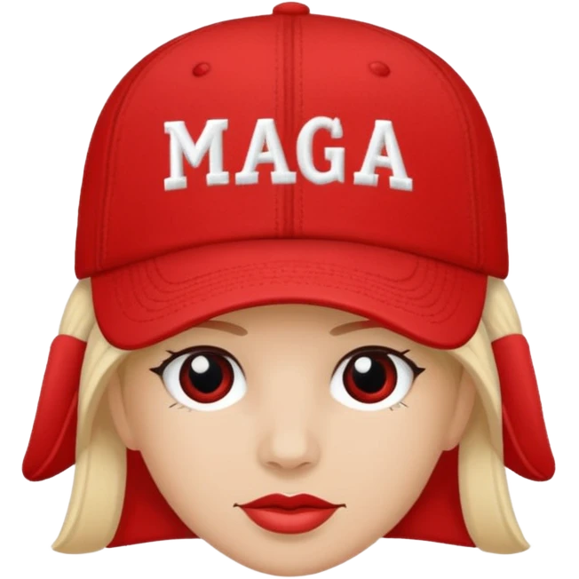 Hat with MAGA emoji