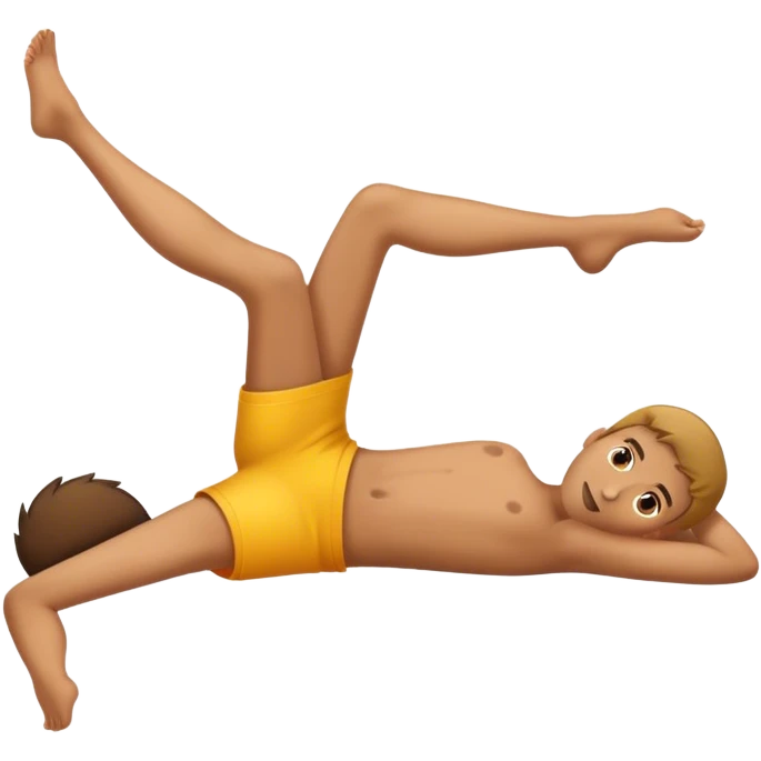 person lying down with leg up emoji