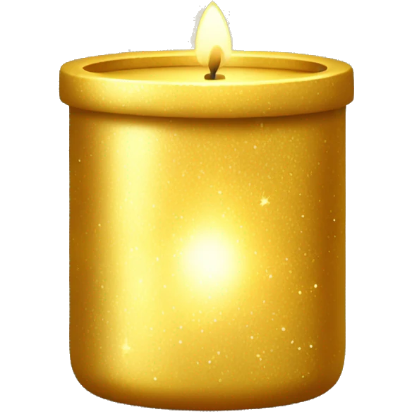 golden candle jar with sparkles  emoji