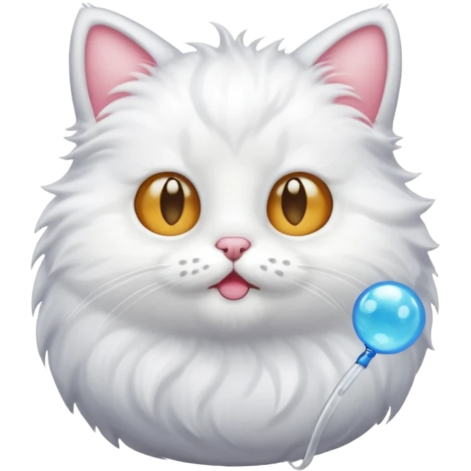 Bubble cat with a penus emoji