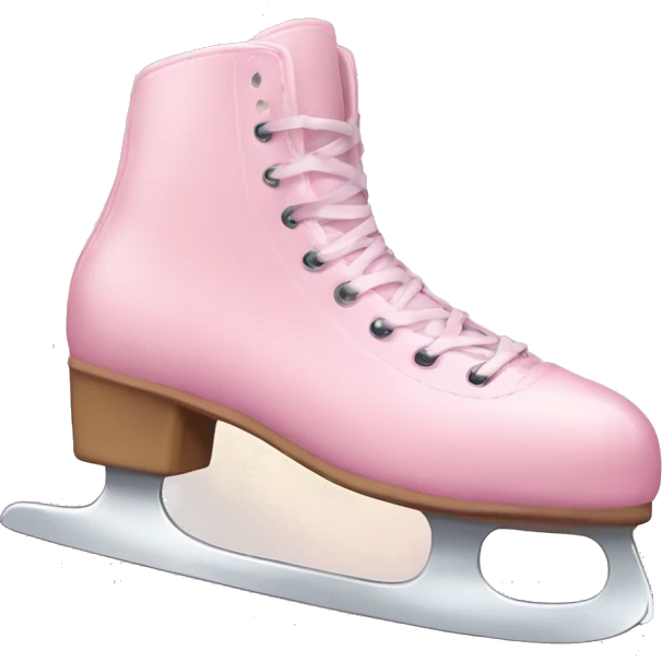 pastel pink ice skate emoji