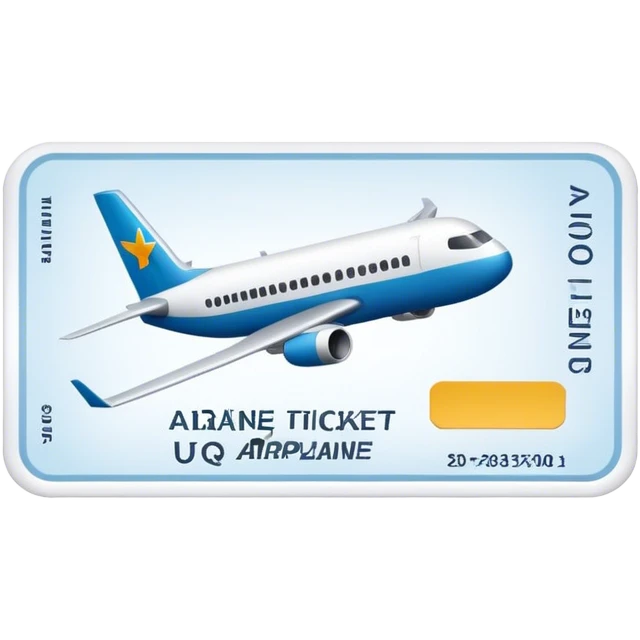 Billet d'avion simple  emoji