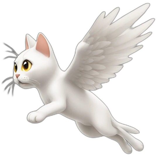 Flying cat in the bird  emoji