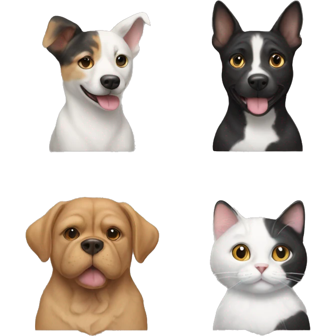 dog and cat emoji