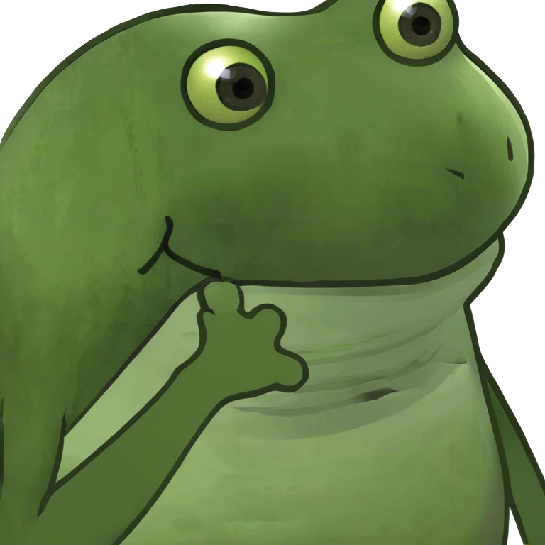 Cute frog emoji