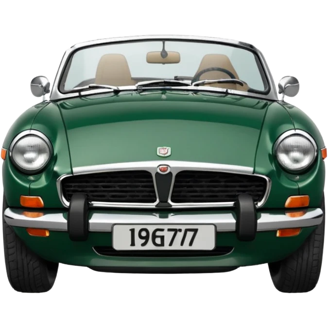 1977 British racing green Mgb roadster chrome bumper wire wheels reg plate YGR 151R  emoji