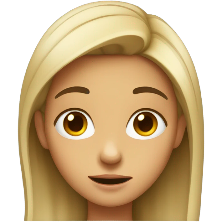 Girl with funny face  emoji