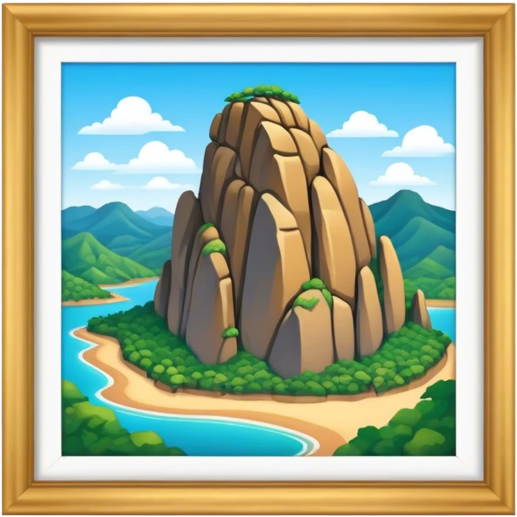 Cinematic Realistic Guatapé Rock Emoji emoji