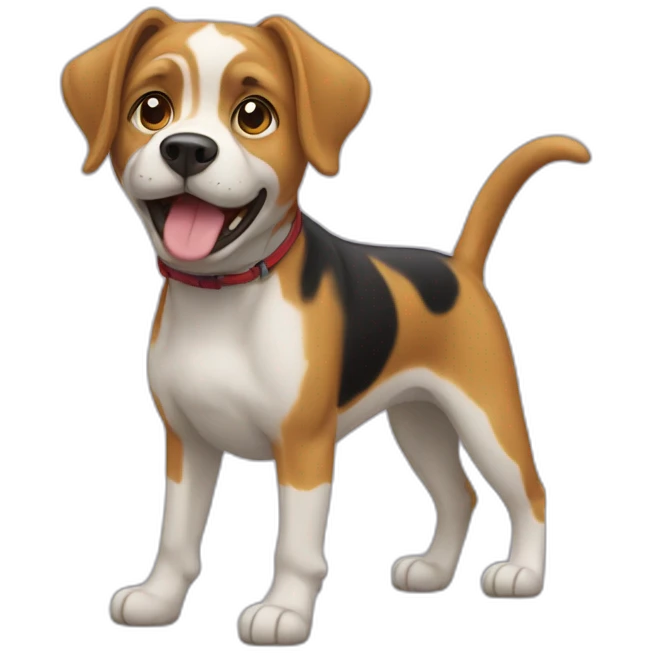 Chat sur un chien  emoji