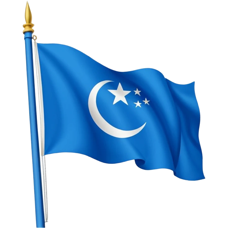 Doğu Türkistan bayrağı mavibayrağı emoji