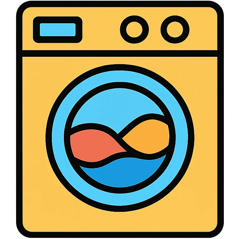 washing machine with laundry inside emoji