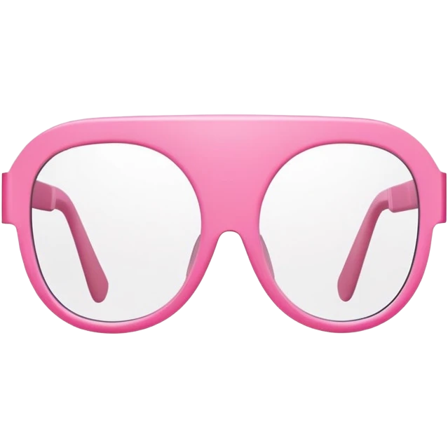 abstract minimal pink visor glasses, geometric simplicity, one continuous lens emoji